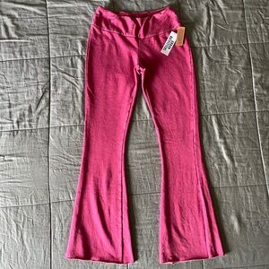 NWT Small UO Out from Under Pink Low Rise Flare Sweatpants